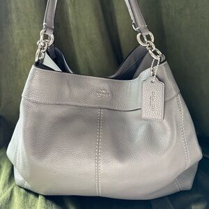 Authentic Coach Lexy Pebble Shoulder Bag (Grey)